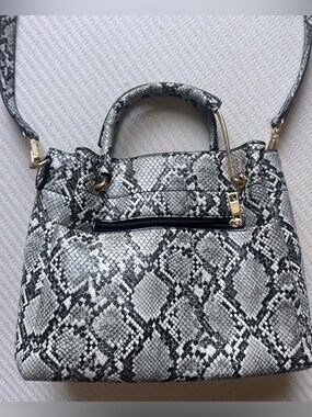 Snake-Print Handbag